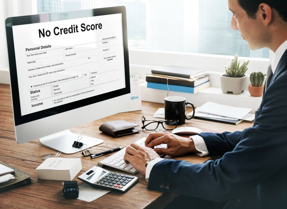 no credit score debt deny concept